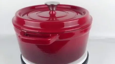 Round Enamel Cast Iron Cocotte Casserole Dish 2.75 Quart