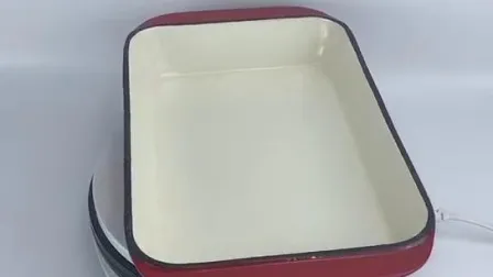 Large Ovenproof Enamel Cast Iron Baking Dish