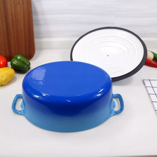 Oval Enamel Cast Iron Roaster Manufacturer From China Size 30X23cm
