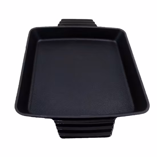 23x23cm Square Enamel Porcelain Ceramic Cast Iron Baking Platter Pan Tray Roasting Dish
