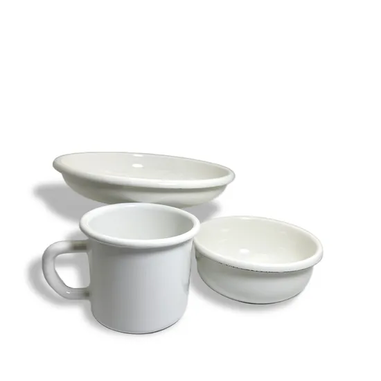 Hot Selling Product Dinnerware Cups Plates Bowls Mug Enamel Steel Dish for Food 
