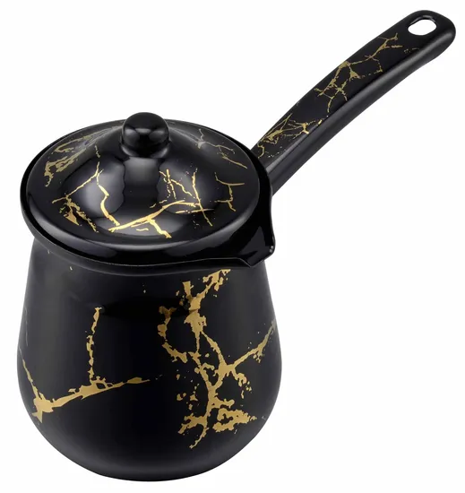 Manufacture Enamel Tableware Household Enamel Coffee Warmer Coffee Pot Teapot Milk Pot Warmer Mug with Enamel Handle 