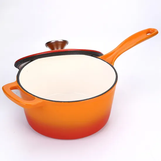 Enamel Cast Iron Stew Pot Small Hot Milk Pot Saucepan 