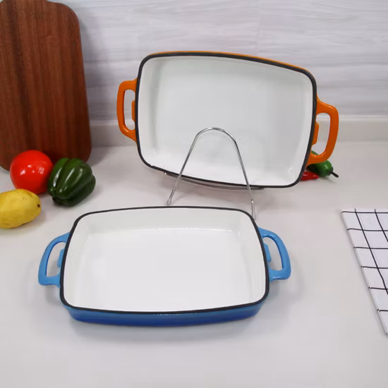 Enamel Porcelain Ceramic Cast Iron Baking Dish 29X21cm