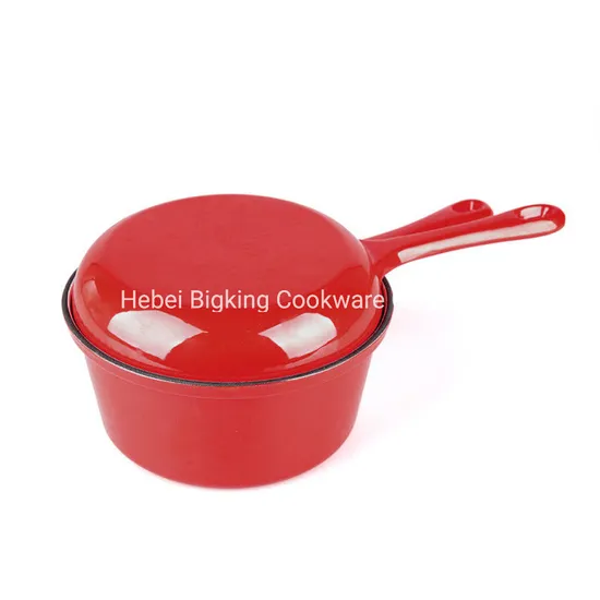 Enamel Iron Cast Sauce Pan Pentola in Acciaio Inox 