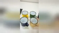 Enamel Mug Dark Color Without Decal 8cm 