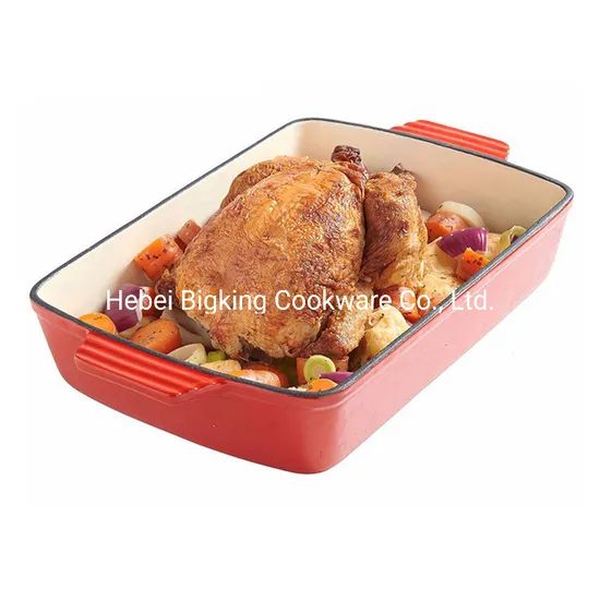 Hot Sale Chicken Baking Pan Cast Iron Turkey Roaster 